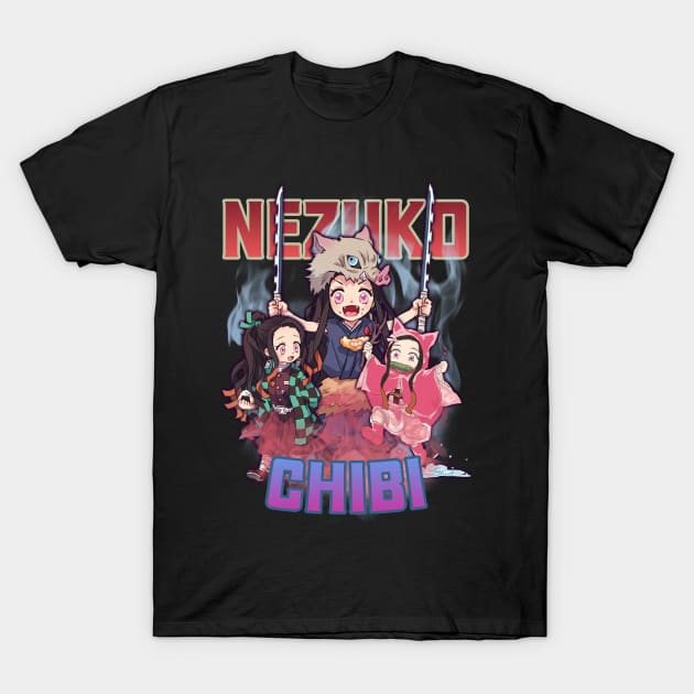 Bottleg Anime Chibi Nezuko T-Shirt by inosukeino